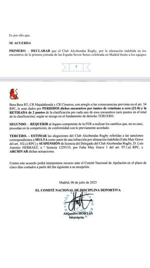 Acta CNDD 6 de julio.  CNDD
