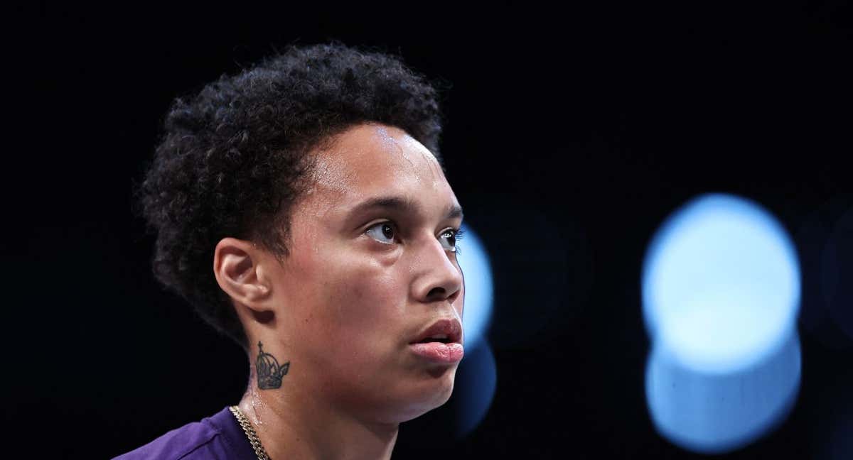 Brittney Griner en un calentamiento con las Phoenix Mercury./AFP