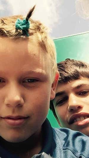 Selfie de Rune y Alcaraz cuando eran niños. REDES SOCIALES