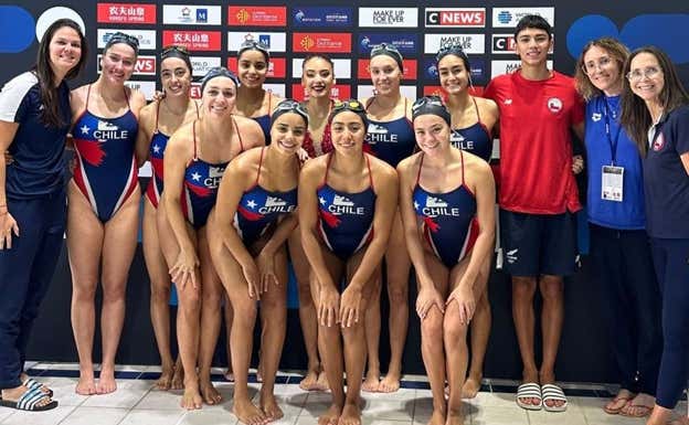 La selección chilena, durante el Mundial de Montpellier 2023.  CEDIDA