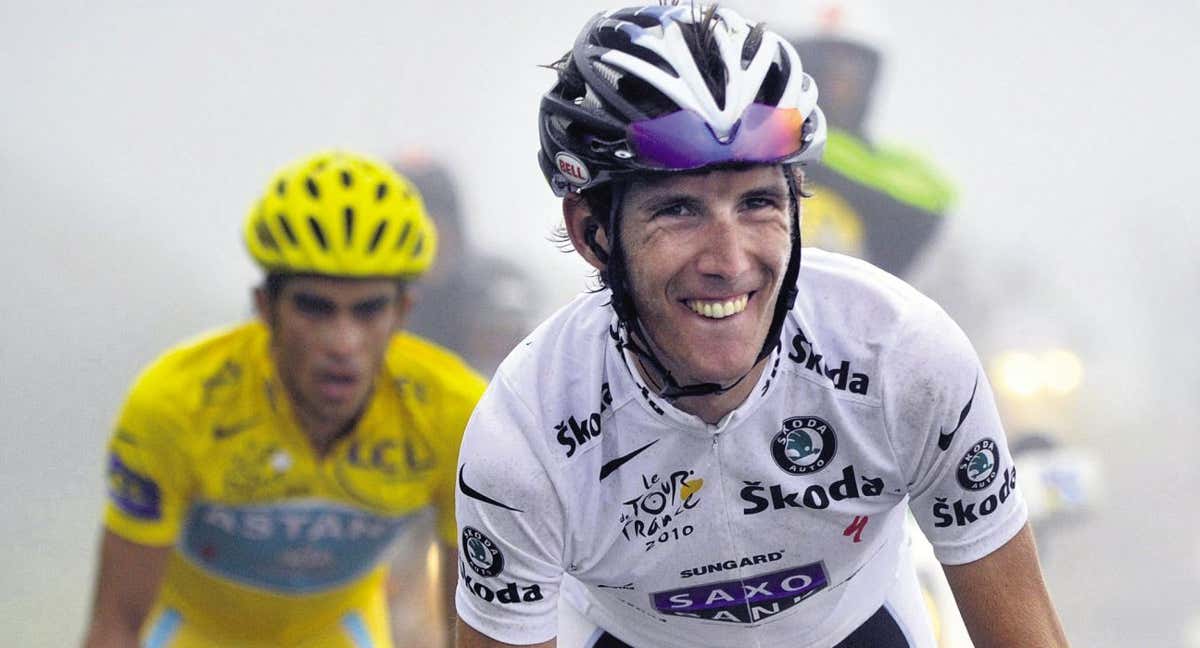 Andy Schleck y Alberto Contador, en la etapa del Tourmalet del Tour de 2010.