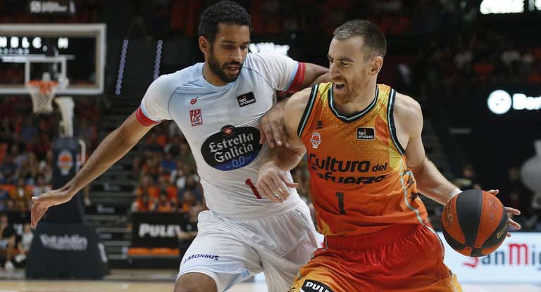 Scrubb, en un partido con Obradoiro.
