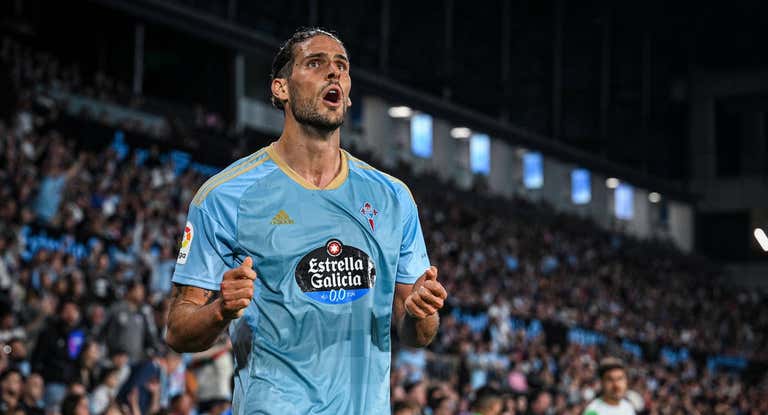 Gonzalo Paciencia, en un partido con el Celta la pasada temporada.