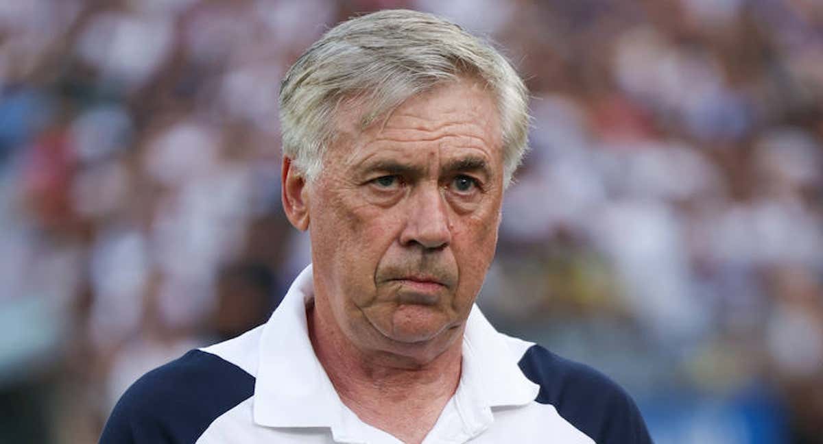 Carlo Ancelotti durante el Real Madrid-Milan en Los Angeles.