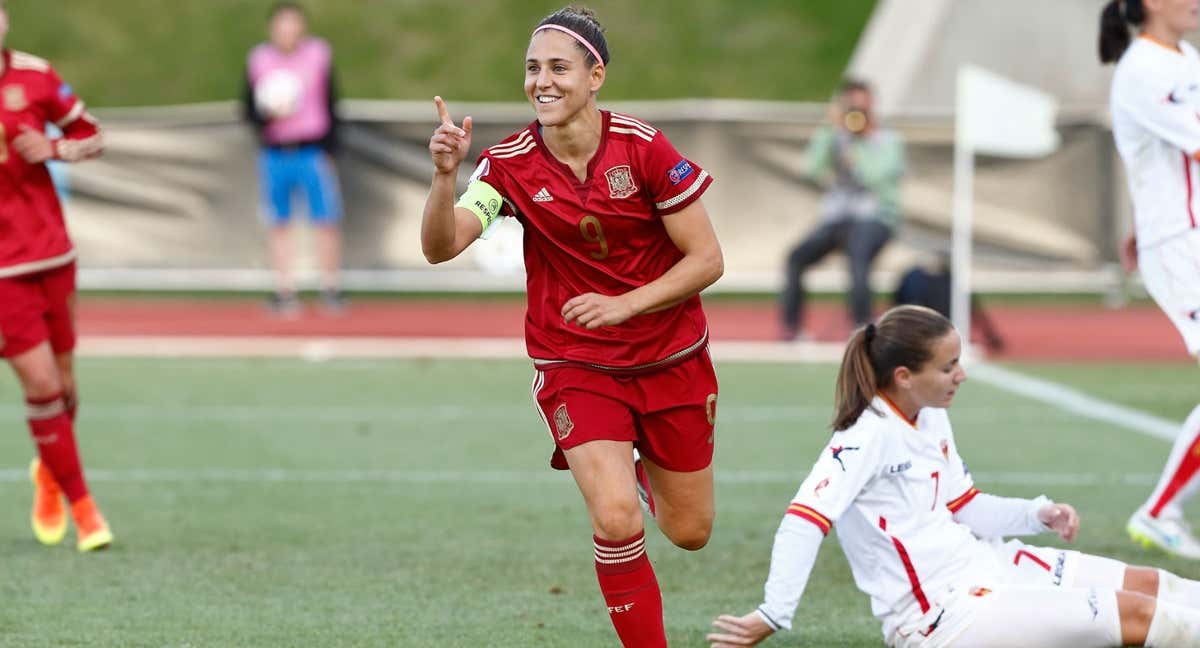 Vero Boquete celebrando un gol. /RFEF