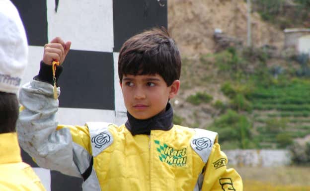 Juan Manuel Correa, en sus primeros años en el karting, en Ecuador. Archivo JM Correa