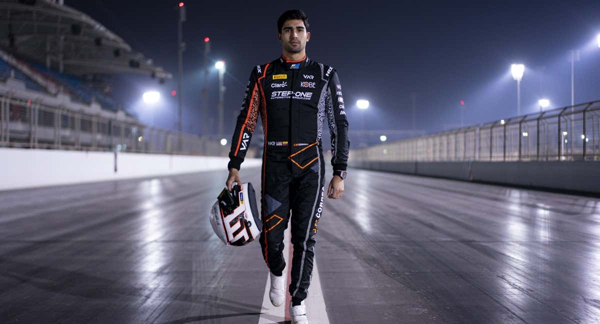Juan Manuel Correa, durante los test de la Fórmula 2 2023.