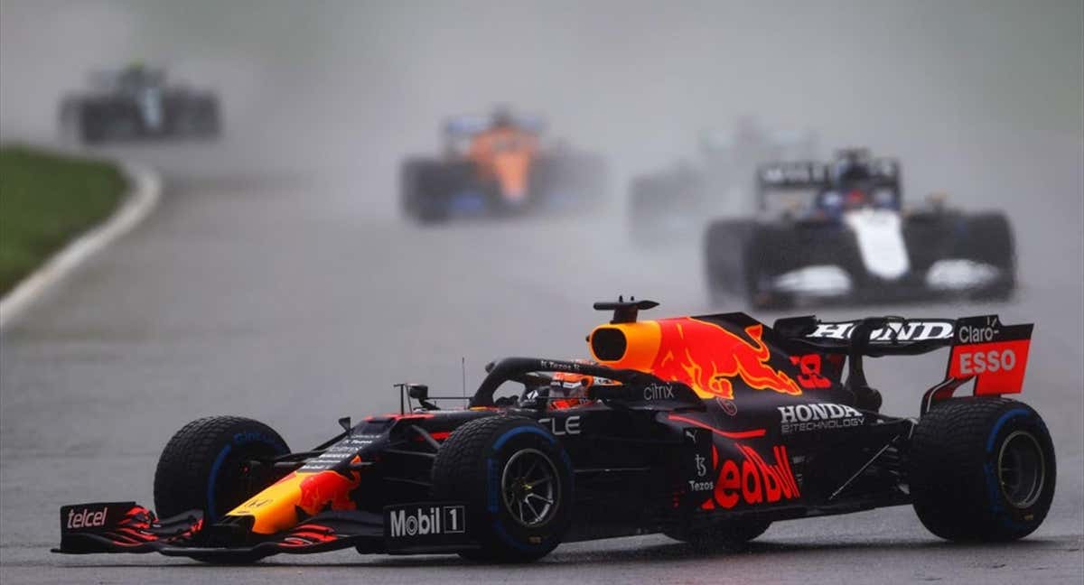 Max Verstappen en el Gran Premio de Bélgica 2021. /Getty