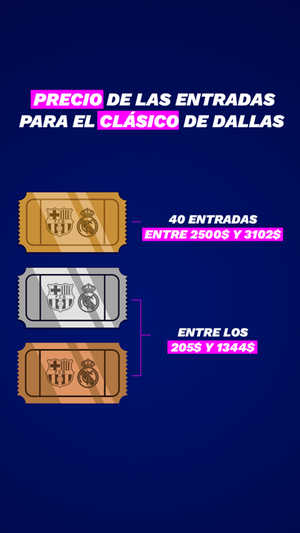 ¿Cuánto cuestan las entradas para ver el Clásico Real Madrid-Barcelona en Dallas?