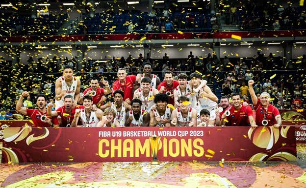 La selección sub-19 campeona del mundo. FIBA