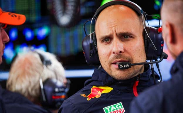 Gianpiero Lambiase, ingeniero de pista de Max Verstappen, durante el GP de Bélgica.  DPPI