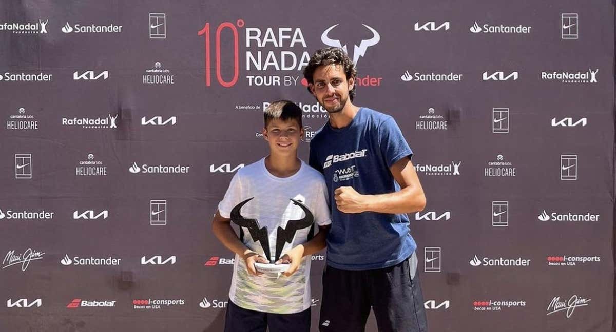 Jaime Alcaraz tras conquistar el Rafa Nadal Tour./Rafa Nadal Tour