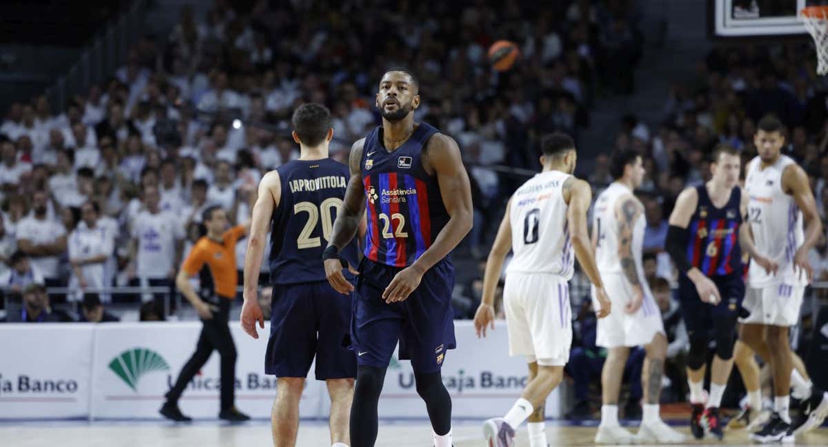 Cory Higgins en un partido esta temporada en el Real Madrid./ACB MEDIA