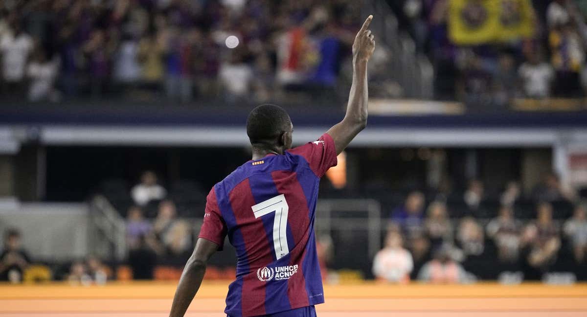 Ousmane Dembélé durante la pretemporada. /AFP