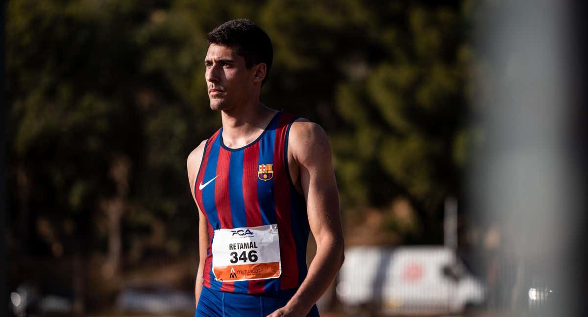 Pol Retamal, durante el campeonato autonómica catalán./FEDERACIÓN CATALANA DE ATLETISMO