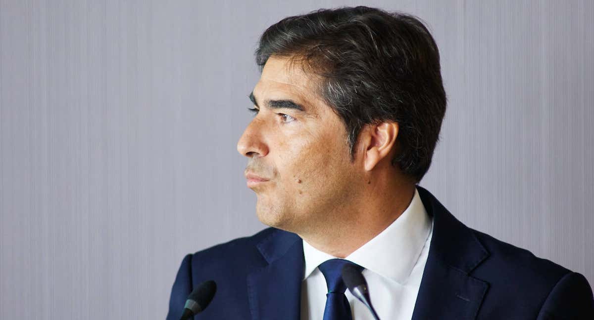 El presidente, Ángel Haro, durante su comparecencia./EP