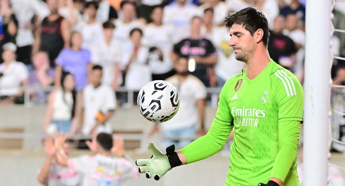 Courtois, durante un partido en pretemporada.