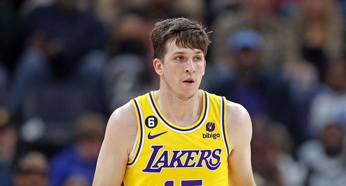Austin Reaves en un partido esta temporada con los Lakers.