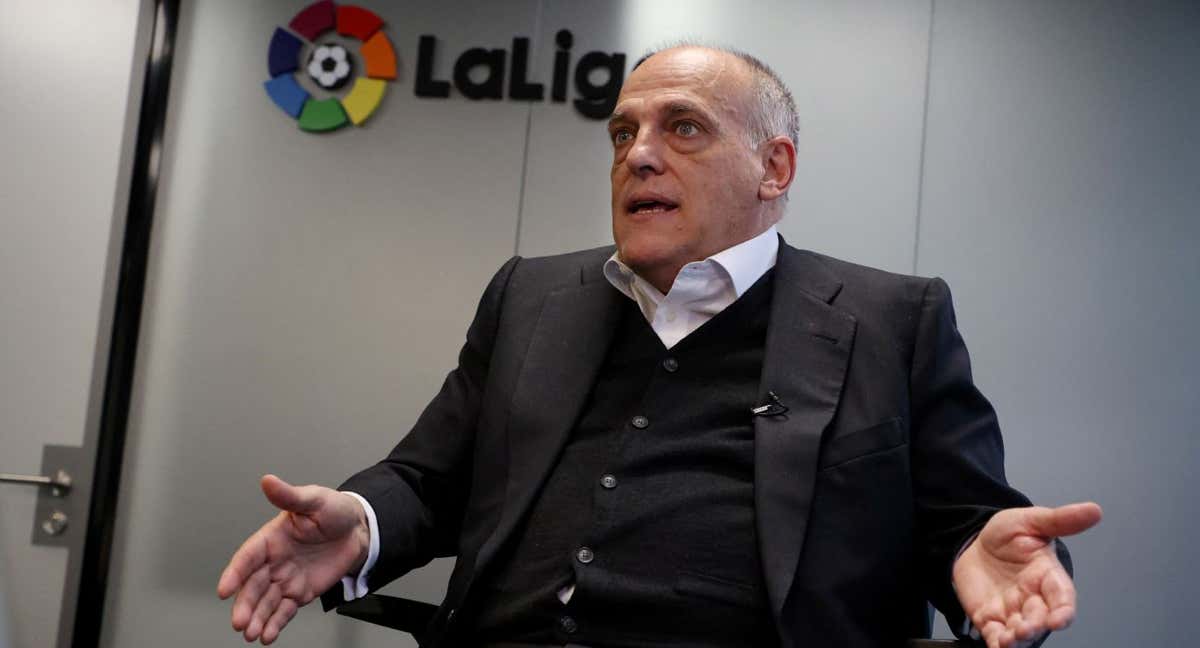 Javier Tebas, presidente de LaLiga./REUTERS/Guillermo Martinez