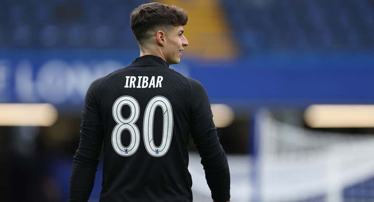 Kepa homenajeó a Iribar esta pasada temporada con el Chelsea./Getty Images