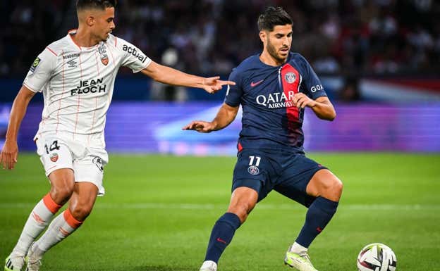 Marco Asensio, en una acción ante el Lorient. EP