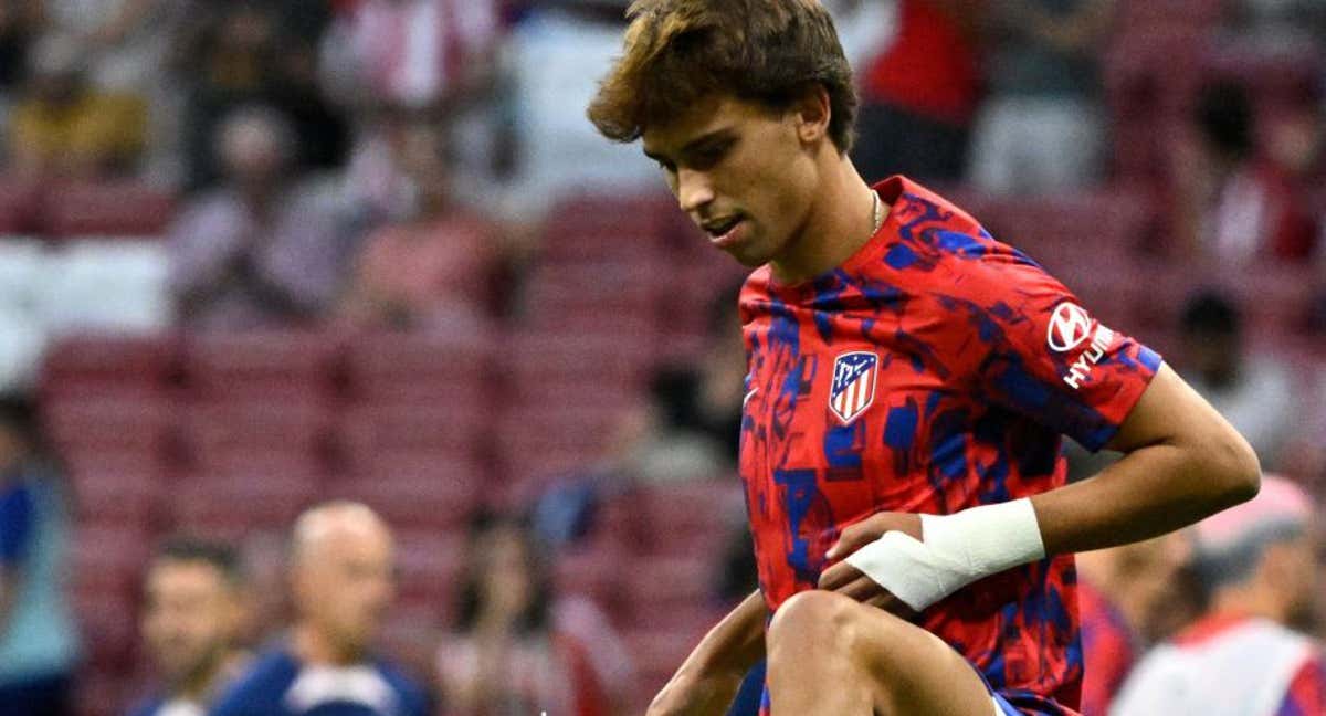 Joao Félix, en la previa del partido ante el Granada./AFP