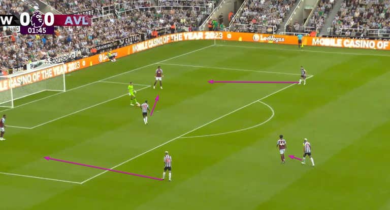 El Newcastle le endosó una manita al Villa de Unai Emery.