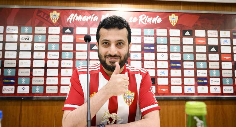 Turki Al-Seikh después de comprar el Almería.