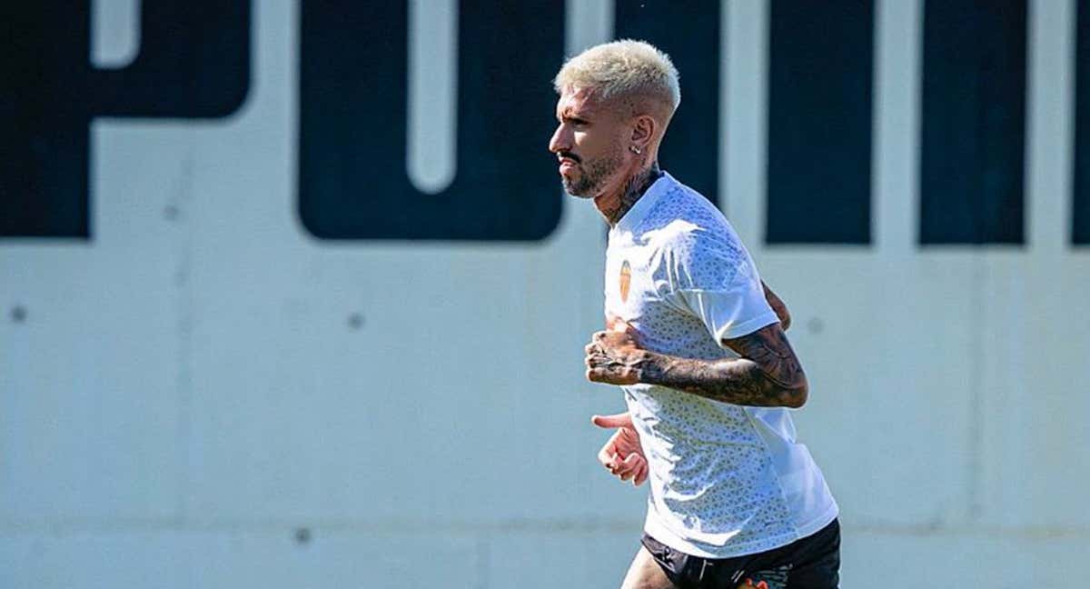 Castillejo en un entrenamiento. /Instagram.