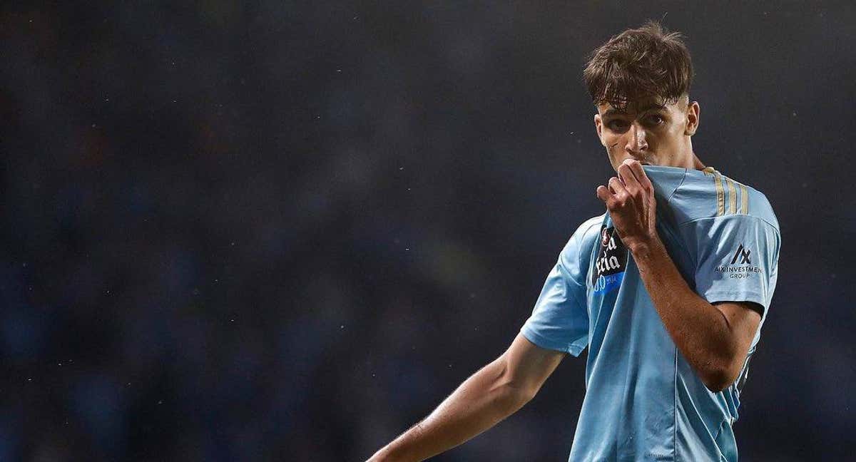 Gabri Veiga jugando con el Celta de Vigo./@gabriveiga