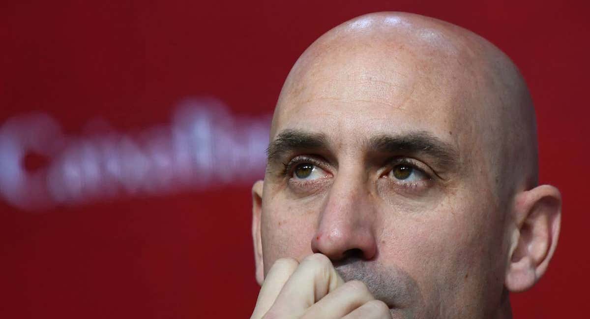 Luis Rubiales durante una conferencia de prensa. /GABRIEL BOUYS / AFP