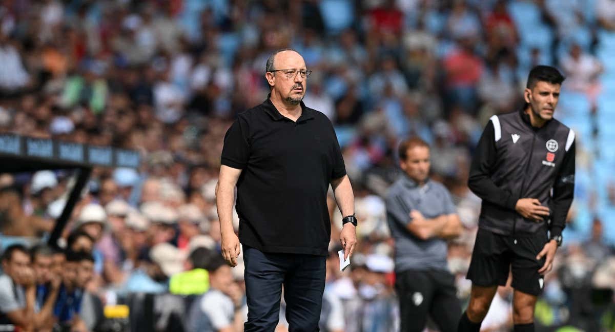 Rafa Benítez, en un partido con el Celta. /Getty