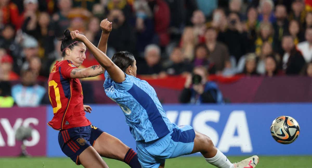 Jennifer Hermoso, figura de la Selección española, en la final del Mundial 2023 contra Inglaterra. /REUTERS