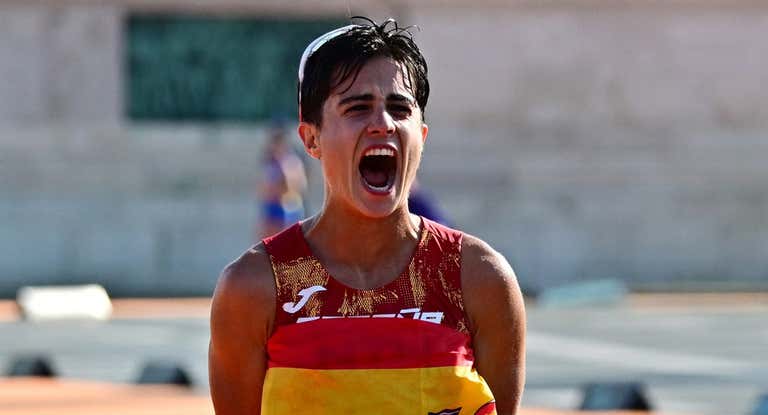 María Pérez, campeona de los 35 kilómetros marcha.