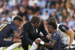 Ancelotti tranquiliza con la lesión de Vinicius: «No jugará contra el Getafe y descansará en el parón»