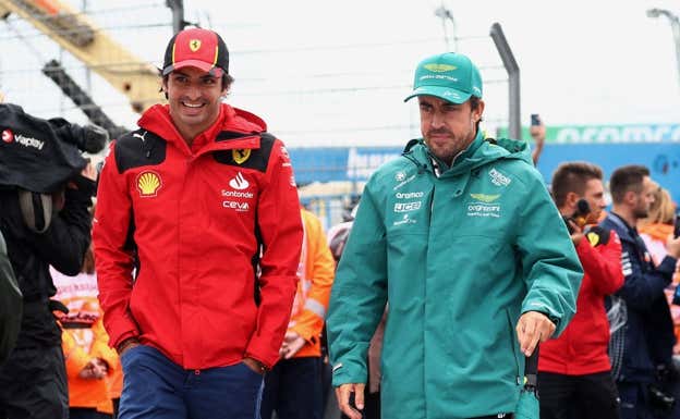 Sainz y Alonso, hoy en Zandvoort.  Reuters