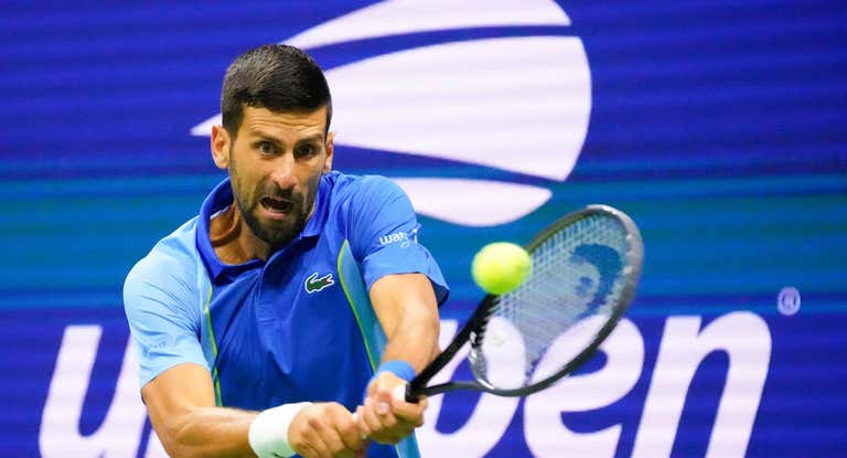 Novak Djokovic durante el US Open.