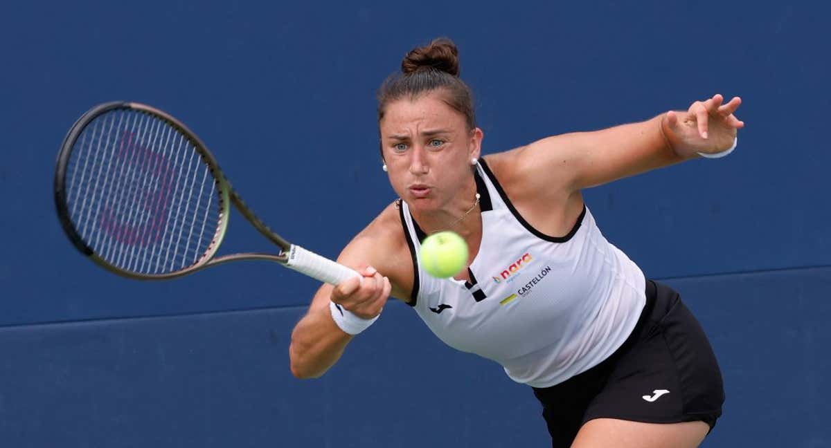 Sara Sorribes, durante su debut en el US Open 2023. /EFE/EPA/Peter Foley