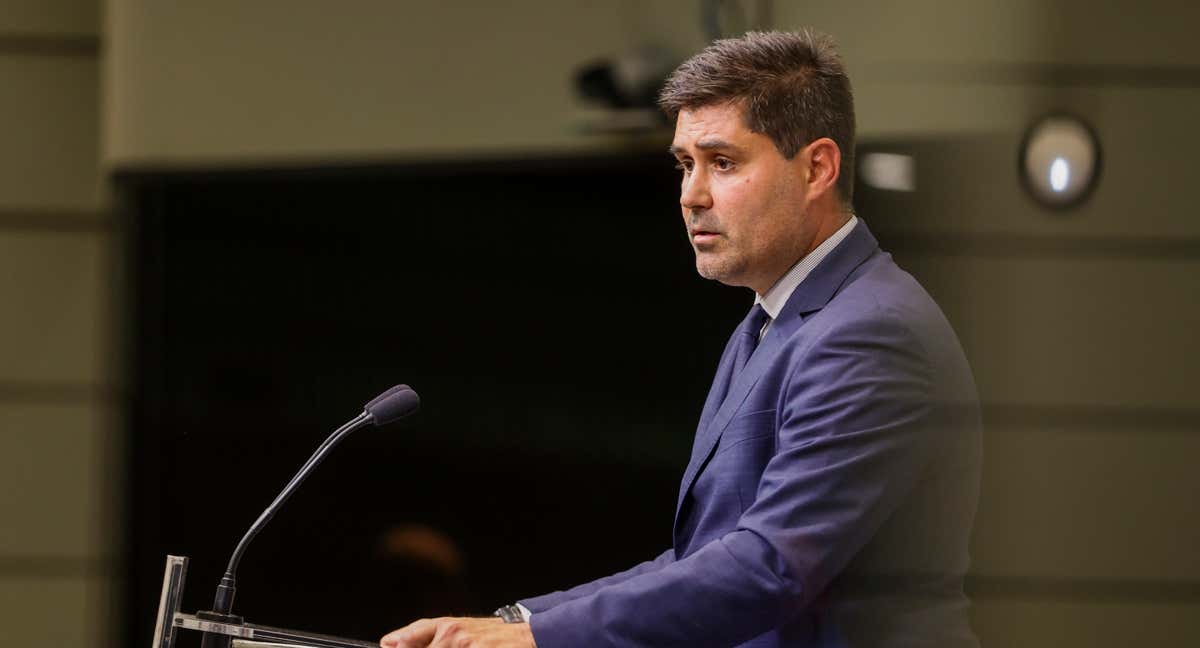 David Aganzo, durante una rueda de prensa.  /EFE