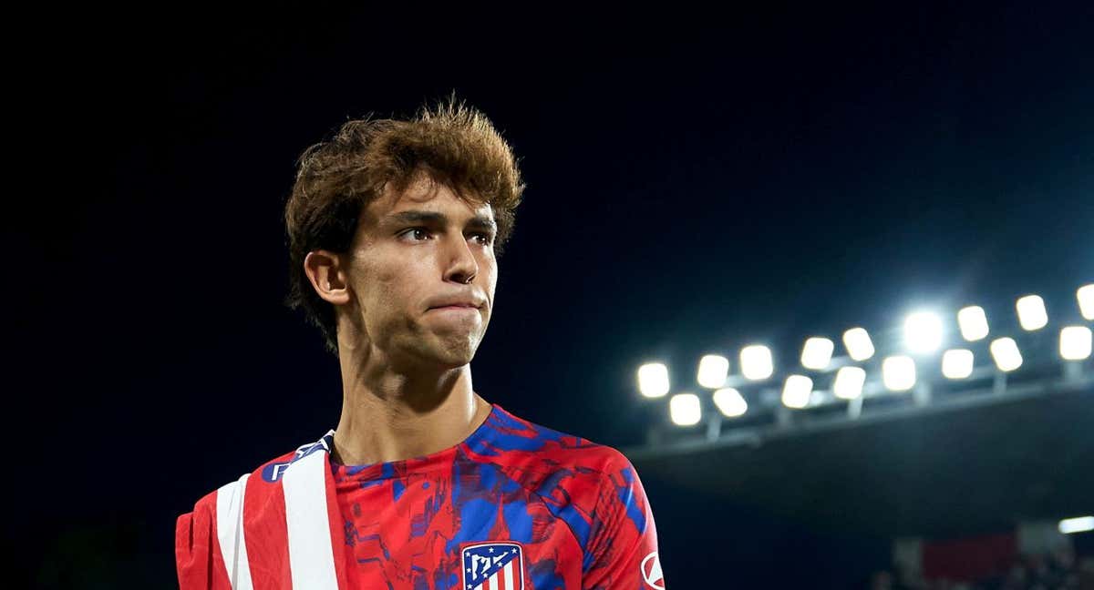 Joao Félix en el estadio de Vallecas. /GETTY