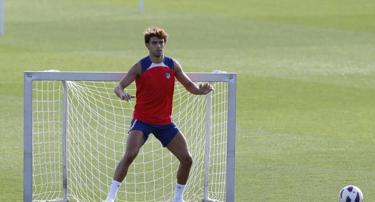 Joao Félix, en un entrenamiento reciente del Atlético de Madrid.