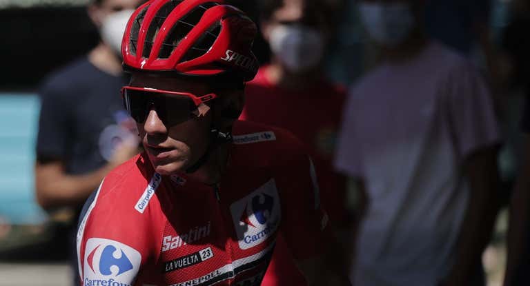 Remco Evenepoel, este jueves en la salida de la 6ª etapa de La Vuelta.