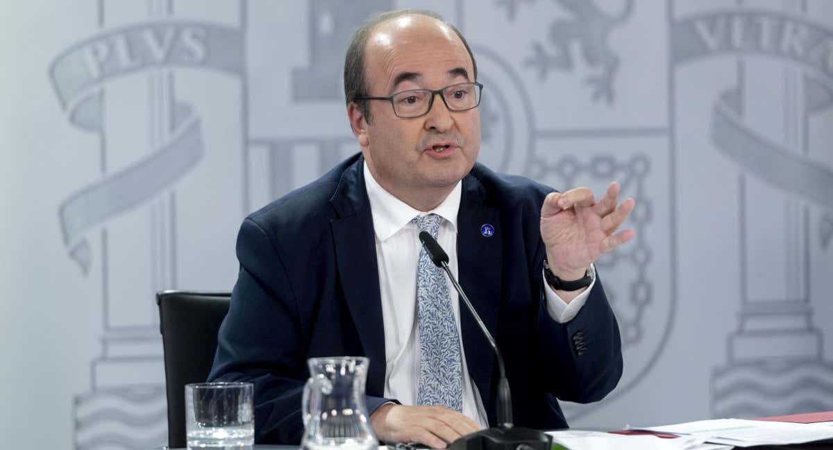 Miquel Iceta, esta semana en el Palacio de Moncloa.