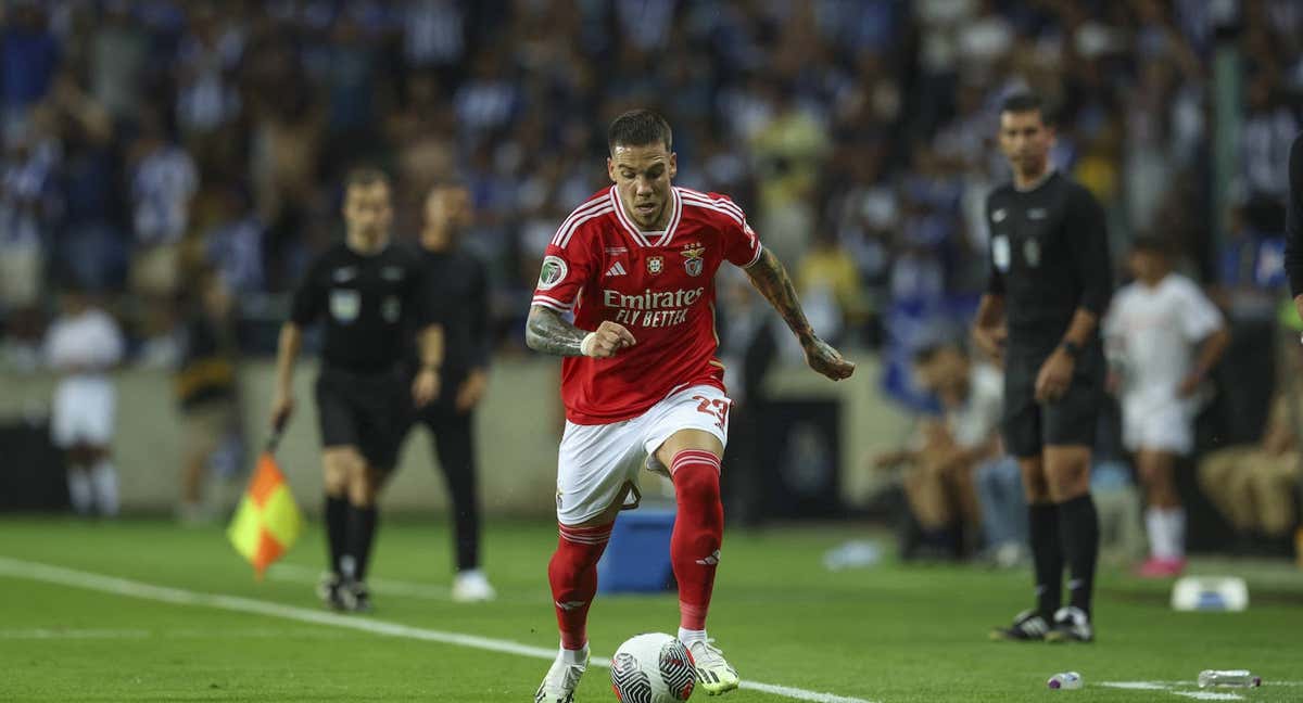 Ristic, con el Benfica. /Getty