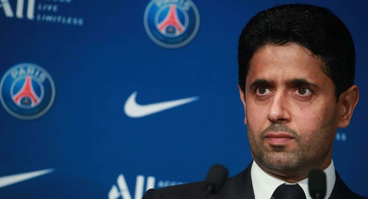 Nasser Al-Khelaifi en una rueda de prensa. /EFE