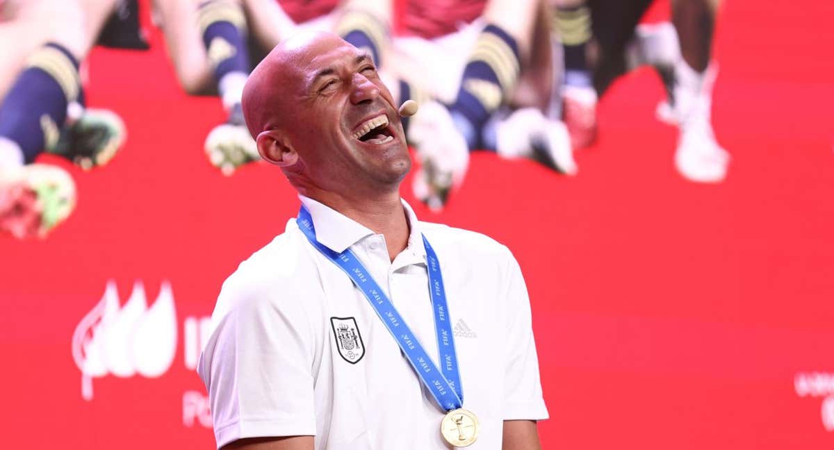 Luis Rubiales, presidente de la Federación Española de Fútbol suspendido por la FIFA. /GETTY