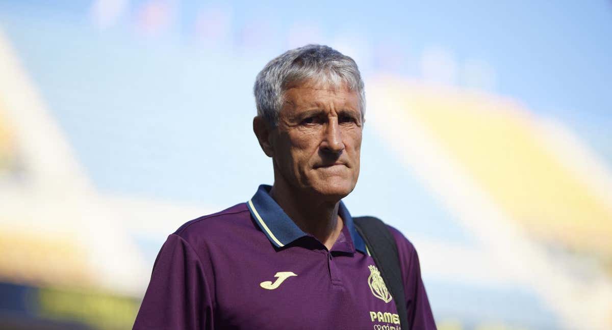 Setién, antes de un partido con el Villarreal. /GETTY