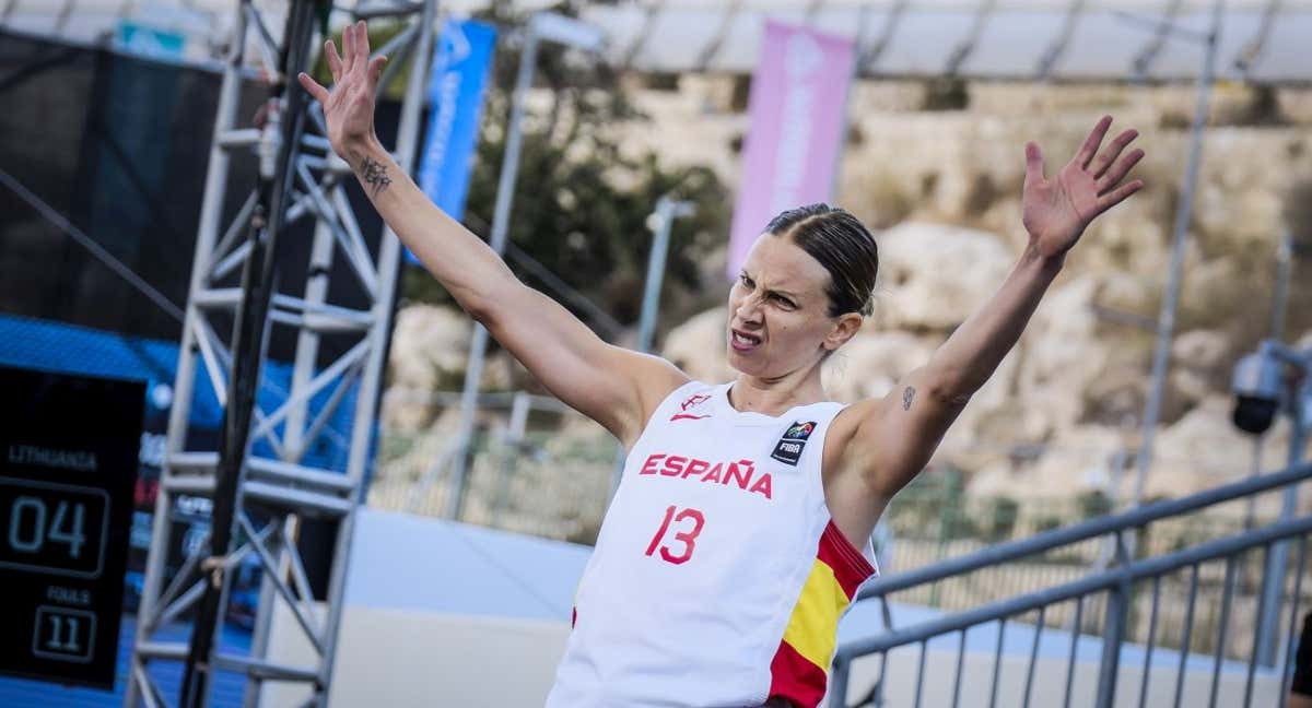 Sandra Ygueravide, en un partido./FIBA