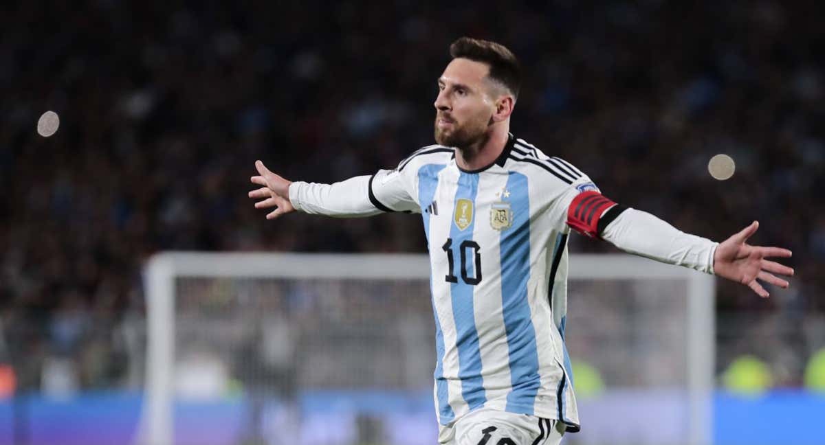 Messi celebra el gol de la victoria.