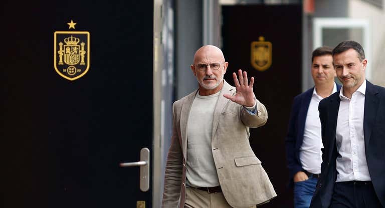 Luis de la Fuente con la Selección española.